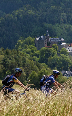 Radfahrer am Grünen Band