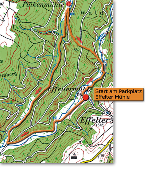 Karte Wanderroute Dober-Kremnitztal